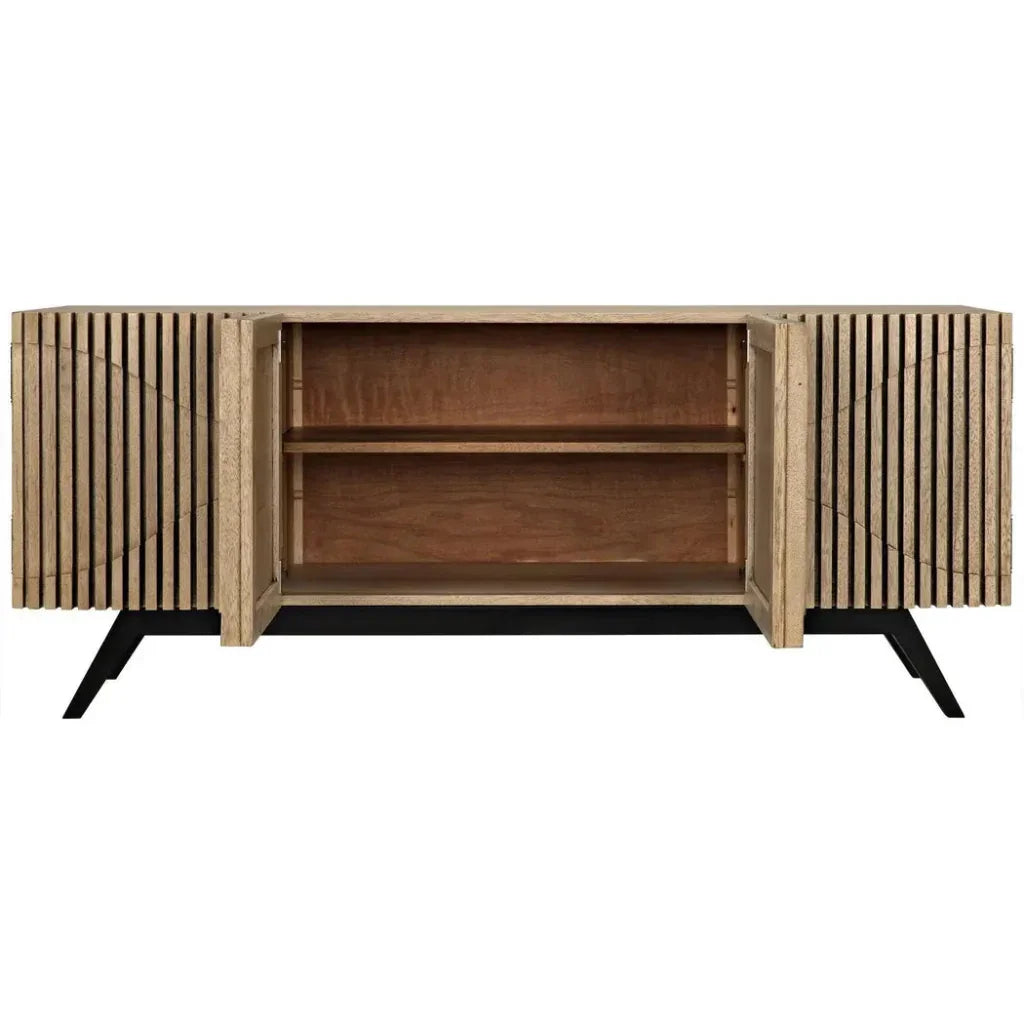 Noir Illusion Four Doors Wooden Sideboard