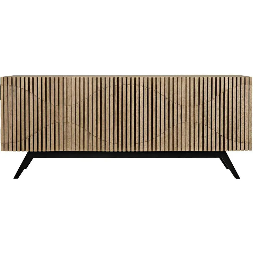 Noir Illusion Four Doors Wooden Sideboard