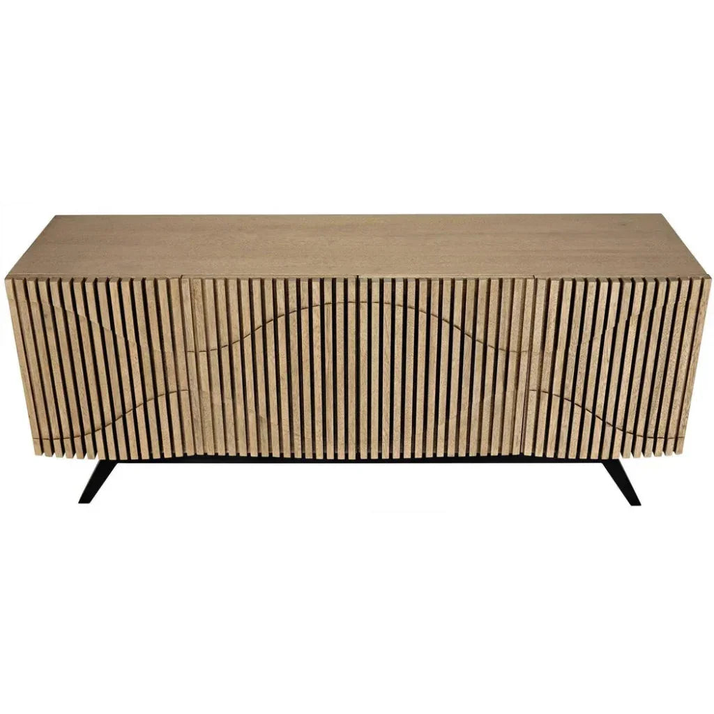 Noir Illusion Four Doors Wooden Sideboard