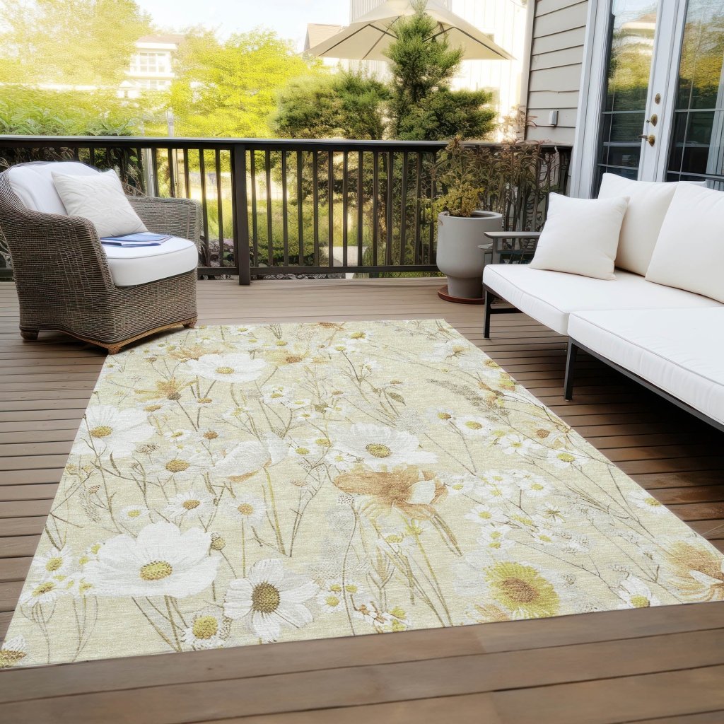 LOOMLAN Rugs Ilunara Gold Washable Indoor-Outdoor Rug