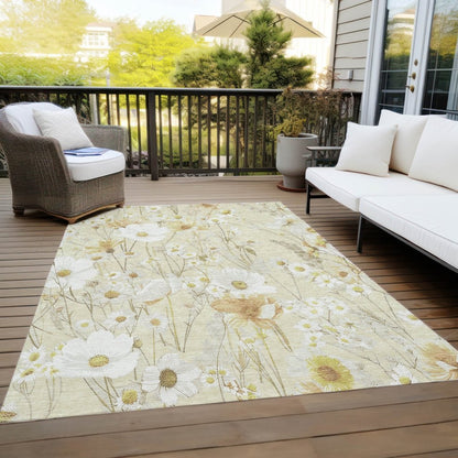 LOOMLAN Rugs Ilunara Gold Washable Indoor-Outdoor Rug