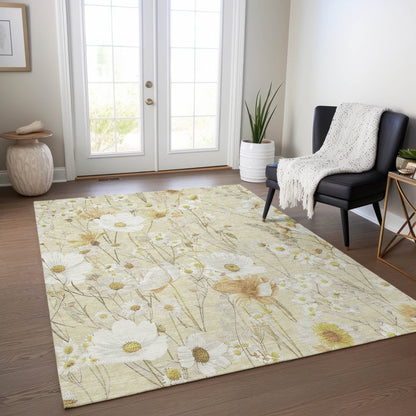 LOOMLAN Rugs Ilunara Gold Washable Indoor-Outdoor Rug