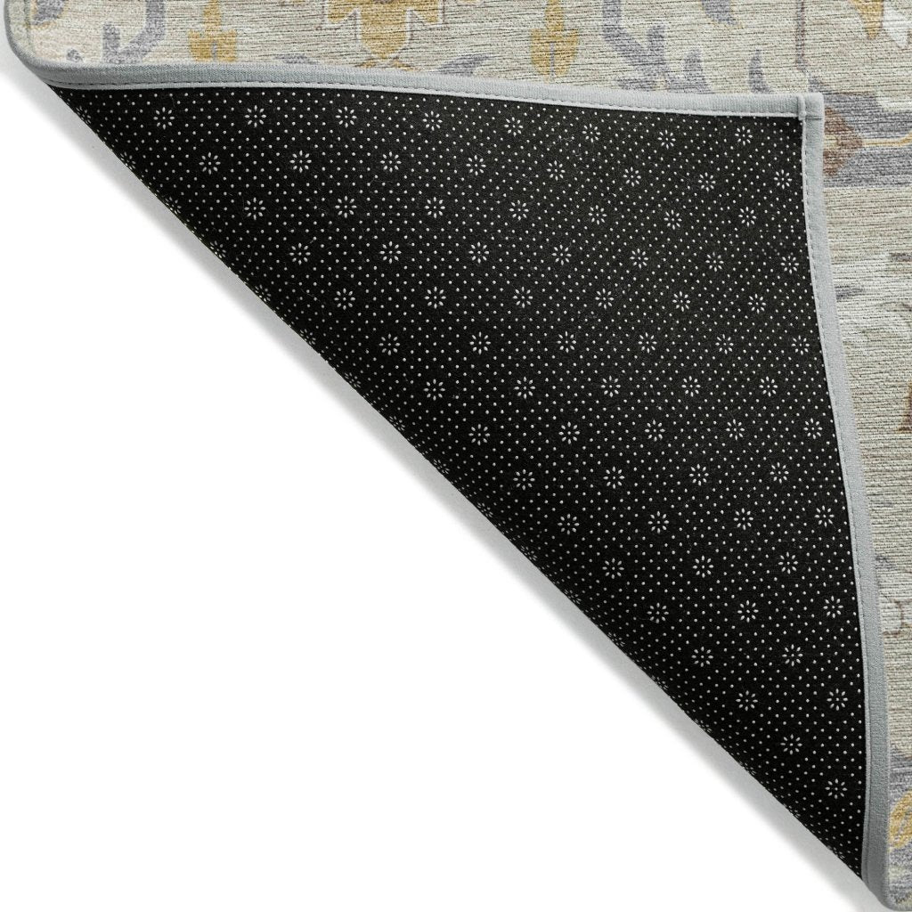 LOOMLAN Rugs Ilyara Beige Washable Indoor-Outdoor Rug