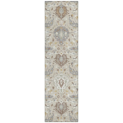 LOOMLAN Rugs Ilyara Beige Washable Indoor-Outdoor Rug