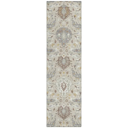 LOOMLAN Rugs Ilyara Beige Washable Indoor-Outdoor Rug