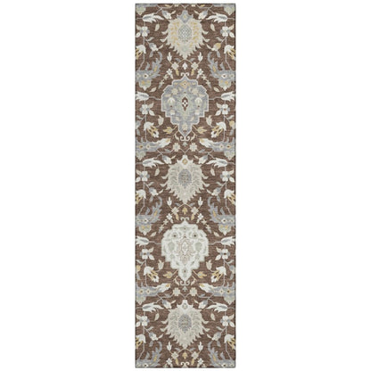 LOOMLAN Rugs Ilyara Brown Washable Indoor-Outdoor Rug