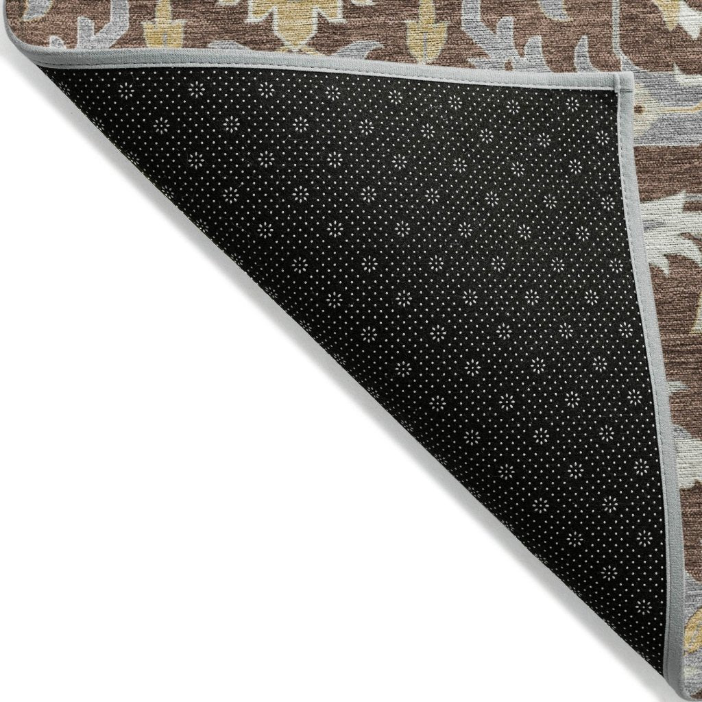 LOOMLAN Rugs Ilyara Brown Washable Indoor-Outdoor Rug