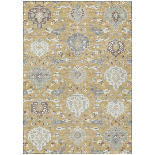 LOOMLAN Rugs Ilyara Gold Washable Indoor-Outdoor Rug