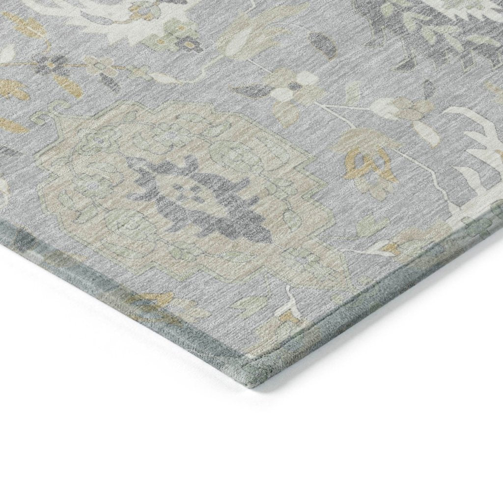 LOOMLAN Rugs Ilyara Gray Washable Indoor-Outdoor Rug