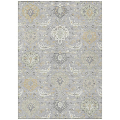 LOOMLAN Rugs Ilyara Gray Washable Indoor-Outdoor Rug