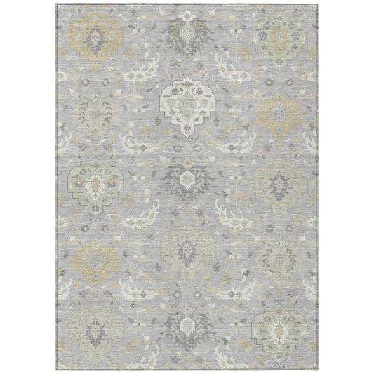 LOOMLAN Rugs Ilyara Gray Washable Indoor-Outdoor Rug