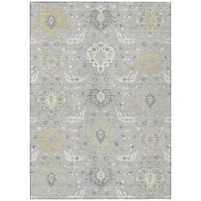 LOOMLAN Rugs Ilyara Gray Washable Indoor-Outdoor Rug
