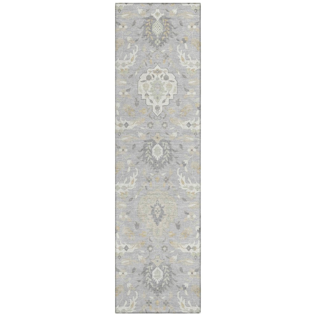 LOOMLAN Rugs Ilyara Gray Washable Indoor-Outdoor Rug