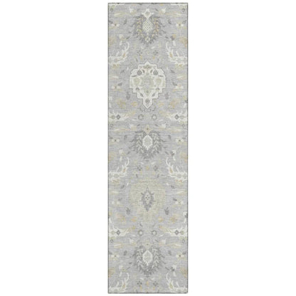 LOOMLAN Rugs Ilyara Gray Washable Indoor-Outdoor Rug