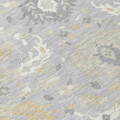 LOOMLAN Rugs Ilyara Gray Washable Indoor-Outdoor Rug