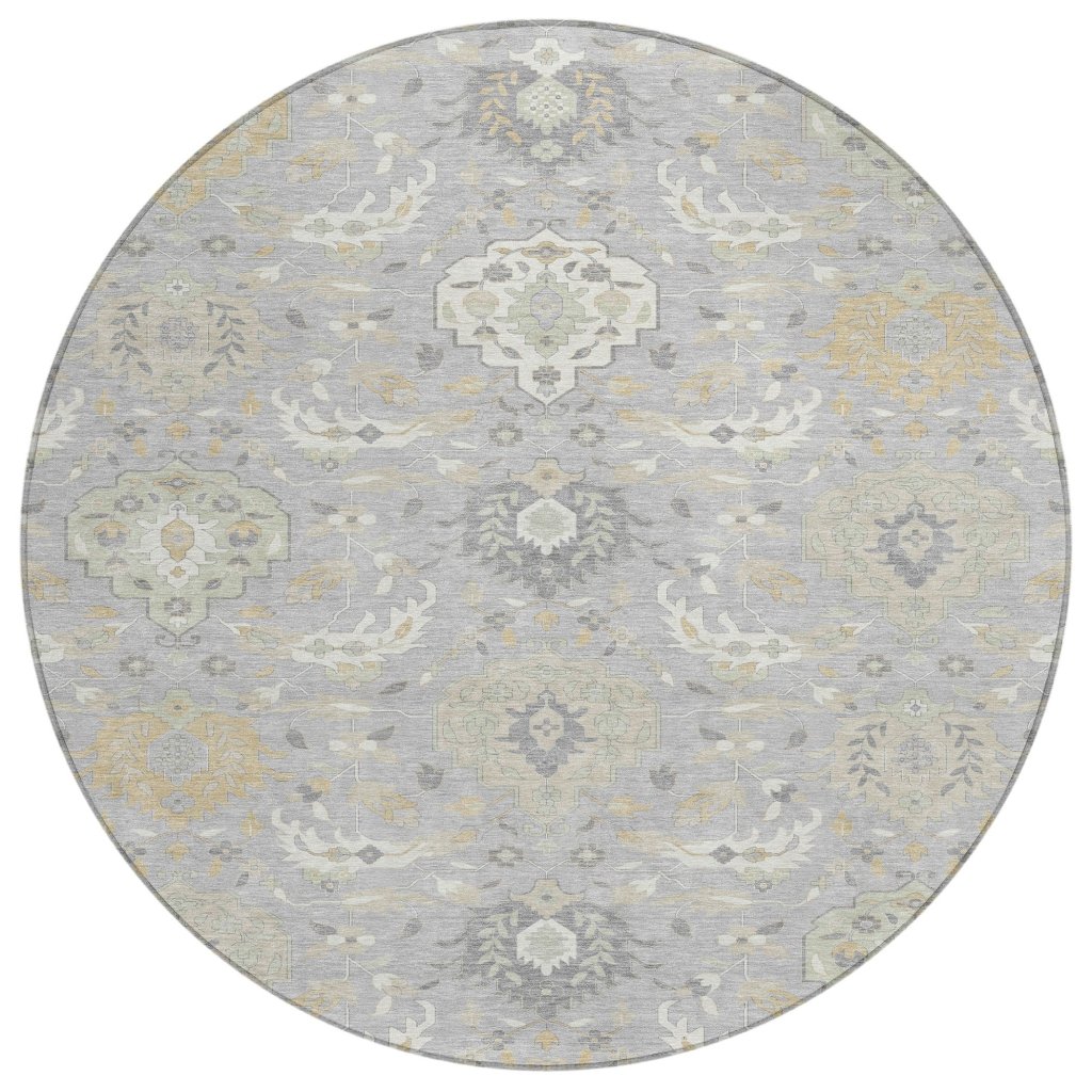 LOOMLAN Rugs Ilyara Gray Washable Indoor-Outdoor Rug