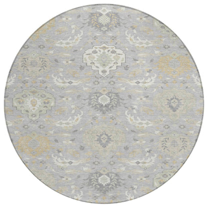 LOOMLAN Rugs Ilyara Gray Washable Indoor-Outdoor Rug