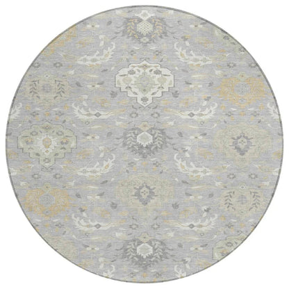 LOOMLAN Rugs Ilyara Gray Washable Indoor-Outdoor Rug