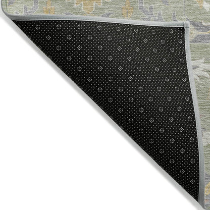 LOOMLAN Rugs Ilyara Green Washable Indoor-Outdoor Rug