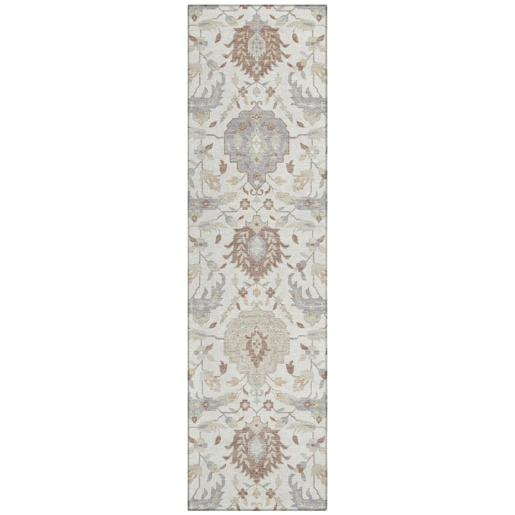 LOOMLAN Rugs Ilyara Ivory Washable Indoor-Outdoor Rug