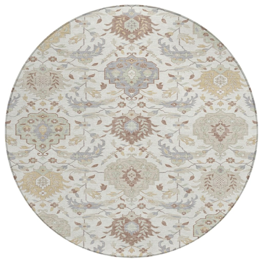 LOOMLAN Rugs Ilyara Ivory Washable Indoor-Outdoor Rug