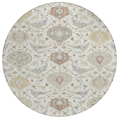 LOOMLAN Rugs Ilyara Ivory Washable Indoor-Outdoor Rug