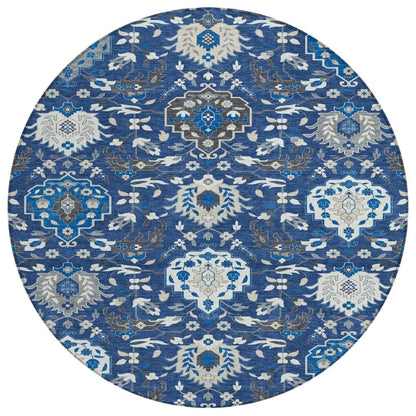 LOOMLAN Rugs Ilyara Navy Washable Indoor-Outdoor Rug