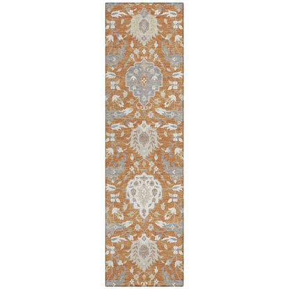 LOOMLAN Rugs Ilyara Orange Washable Indoor-Outdoor Rug