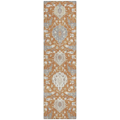 LOOMLAN Rugs Ilyara Orange Washable Indoor-Outdoor Rug