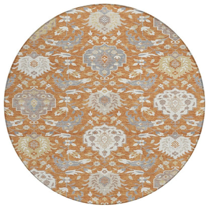 LOOMLAN Rugs Ilyara Orange Washable Indoor-Outdoor Rug