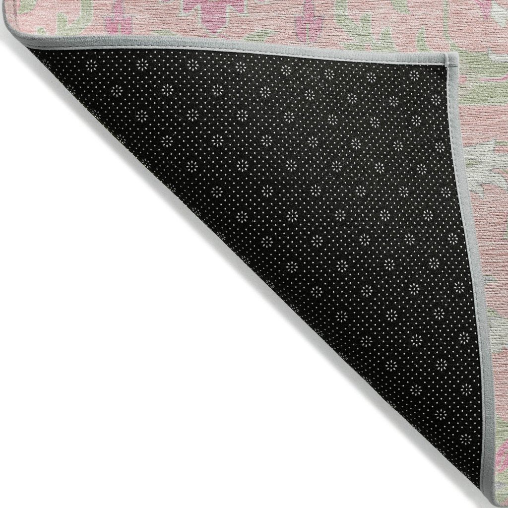 LOOMLAN Rugs Ilyara Pink Washable Indoor-Outdoor Rug