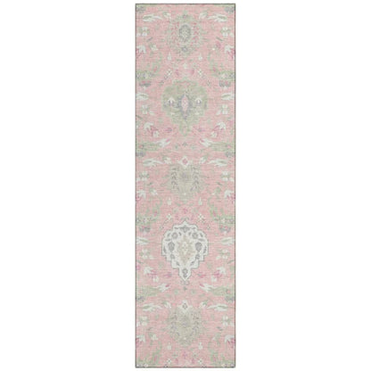 LOOMLAN Rugs Ilyara Pink Washable Indoor-Outdoor Rug