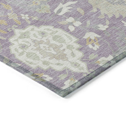 LOOMLAN Rugs Ilyara Purple Washable Indoor-Outdoor Rug