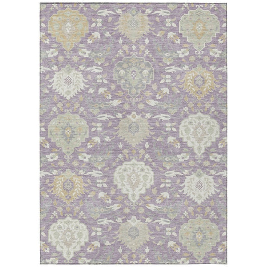 LOOMLAN Rugs Ilyara Purple Washable Indoor-Outdoor Rug