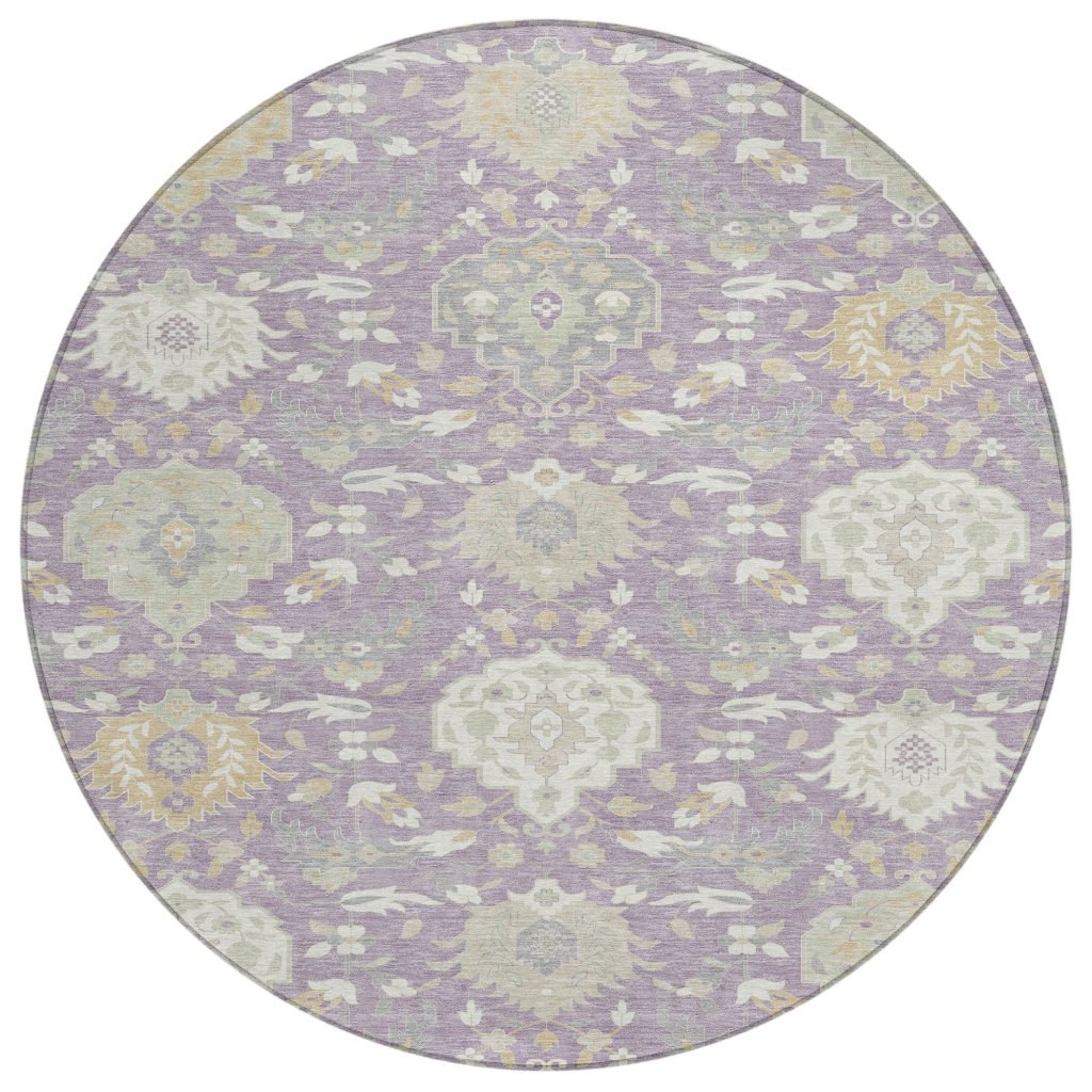 LOOMLAN Rugs Ilyara Purple Washable Indoor-Outdoor Rug