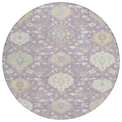 LOOMLAN Rugs Ilyara Purple Washable Indoor-Outdoor Rug