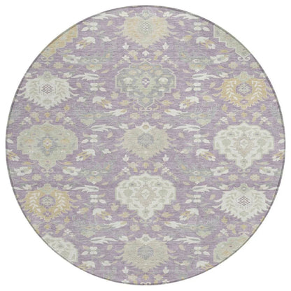 LOOMLAN Rugs Ilyara Purple Washable Indoor-Outdoor Rug