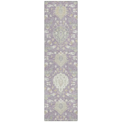 LOOMLAN Rugs Ilyara Purple Washable Indoor-Outdoor Rug
