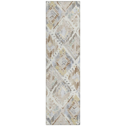LOOMLAN Rugs Ilyone Ivory Washable Indoor-Outdoor Rug