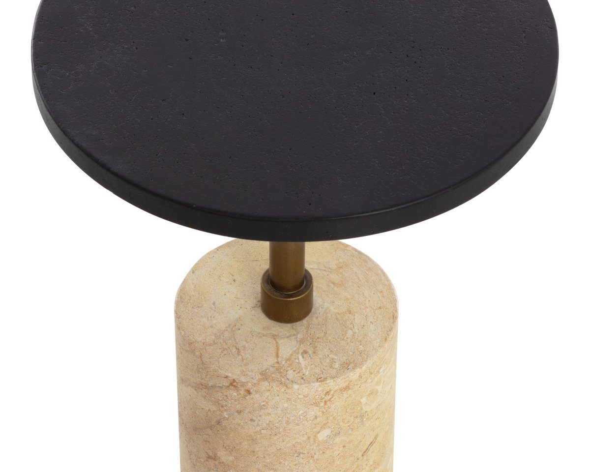 SUNPAN Saldo Concrete Black Outdoor End Table