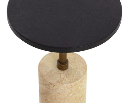 SUNPAN Saldo Concrete Black Outdoor End Table