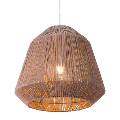 Impala Ceiling Lamp Brown - Sideboards and Things Brand_Zuo Modern, Color_Brown, Depth_10-20, Features_Adjustable Height, Finish_Polished, Finish_Powder Coated, Height_10-20, Materials_Metal, Materials_Rope, Metal Type_Steel, Product Type_Pendant, Width_10-20