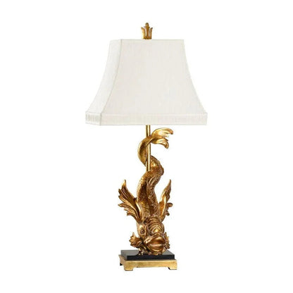 Imperial Dragon Design Gold Table Lamp - Gold