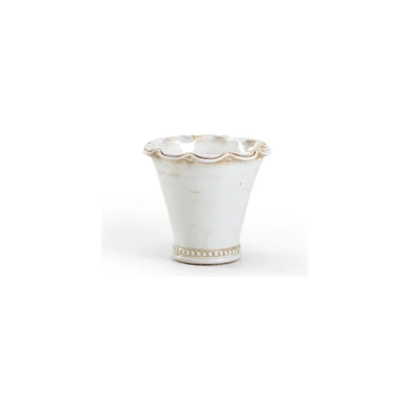 Impruneta Fluted White Glaze Pot - LOOMLAN - Wildwood - Planters