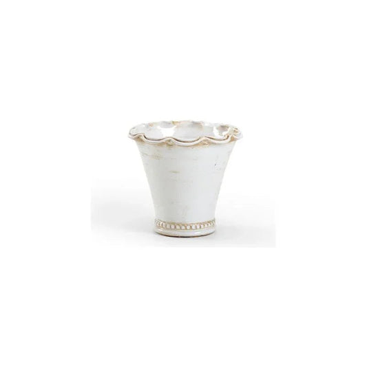 Impruneta Fluted White Glaze Pot - LOOMLAN - Wildwood - Planters