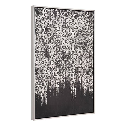 Industry Canvas Wall Art Silver & Black - Sideboards and Things Brand_Zuo Modern, Color_Black, Color_Multicolor, Color_Silver, Color_White, Finish_Hand Painted, Height_30-40, Materials_Wood, Orientation_Vertical, Product Type_Canvas Art, Shape_Rectangular, Width_20-30, Wood Species_MDF