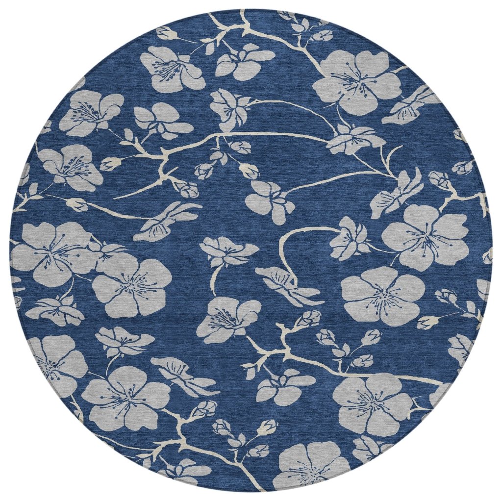 LOOMLAN Rugs Inoa Blue Washable Indoor-Outdoor Rug