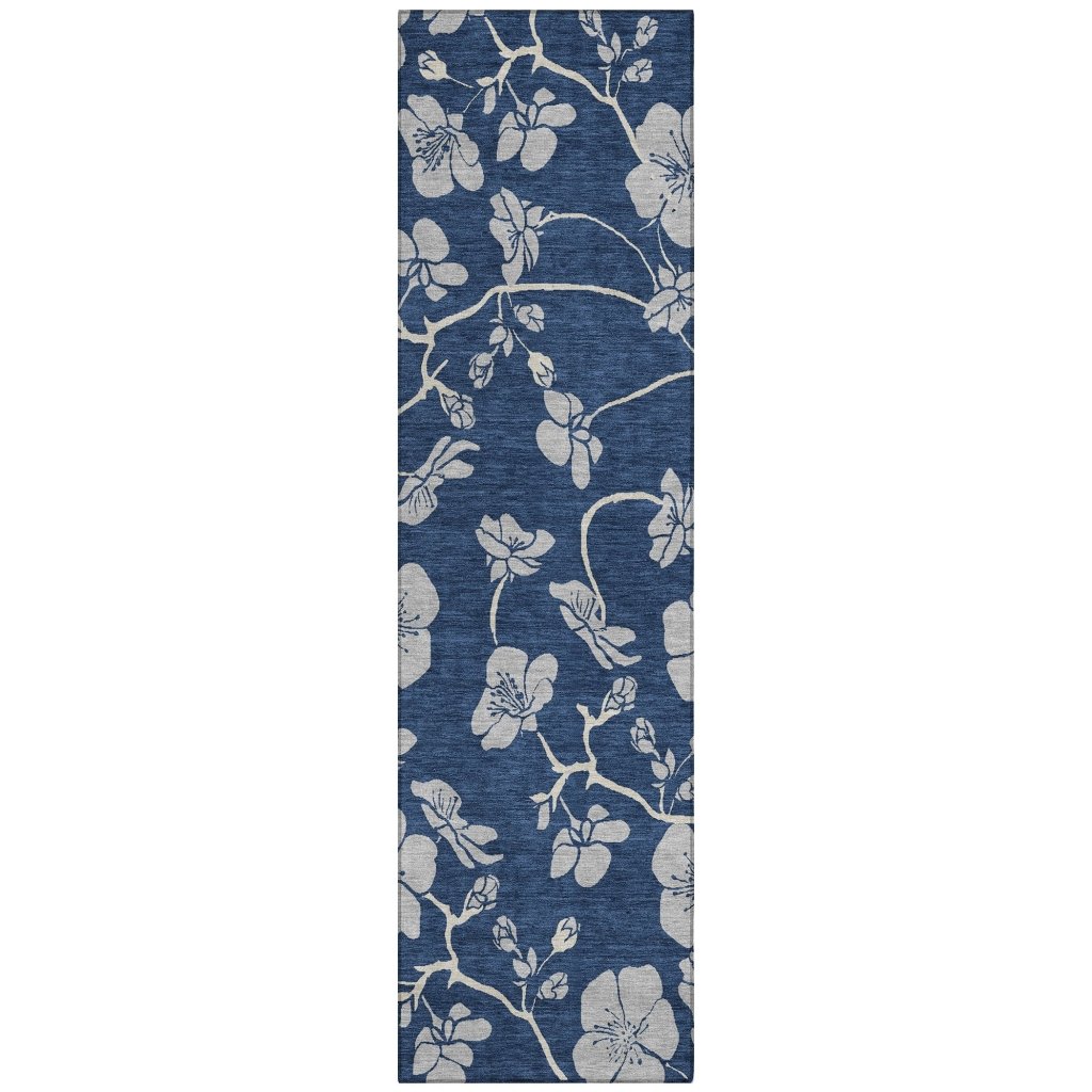 LOOMLAN Rugs Inoa Blue Washable Indoor-Outdoor Rug