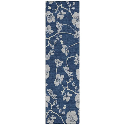 LOOMLAN Rugs Inoa Blue Washable Indoor-Outdoor Rug