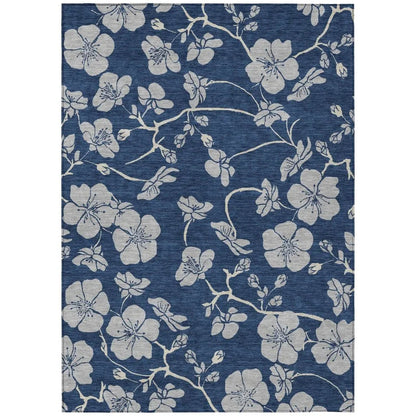 LOOMLAN Rugs Inoa Blue Washable Indoor-Outdoor Rug
